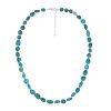 AeraVida Fun and Casual Blue Apatite Beaded Necklace | Stones Necklace for women | Fashion Accessory