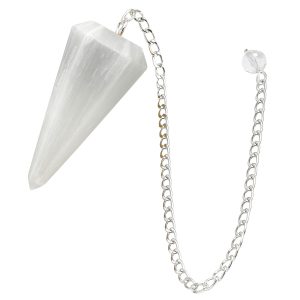 Amazing Gemstone Selenite Crystal Pendulum for Divination - Certified Dowsing Crystals and Healing Stones for Chakra Balancing and Meditation - Enhance Reiki Spiritual Growth...