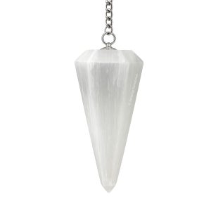 Amazing Gemstone Selenite Crystal Pendulum for Divination - Certified Dowsing Crystals and Healing Stones for Chakra Balancing and Meditation - Enhance Reiki Spiritual Growth...