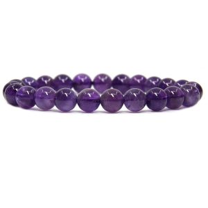 Angelstones Handmade Natural Healing Gemstone 8mm Round Beads Stretch Crystal Bracelet 7 Inch Unisex