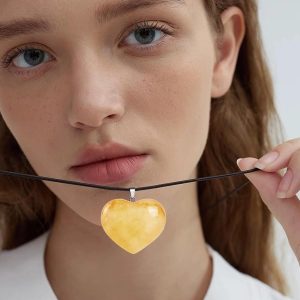 Artistone Heart Shape Crystal Necklace with Natural Healing Stones - Handmade Real Gemstone Jewelry Gifts for Women