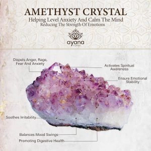 Ayana Crystals Raw Amethyst Earrings – Genuine February Birthstone Jewelry, Natural Raw Amethyst Stones for Emotional Balance, Spiritual Uplift, Handmade Purple Earrings for...