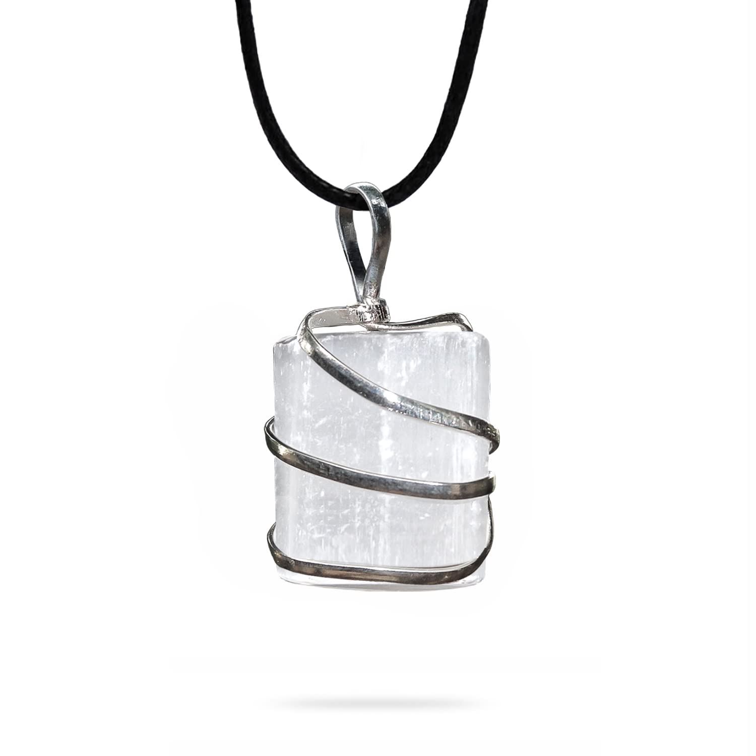 AYANA Selenite Crystal Pendant Necklace for Women - Taurus Birthstone | Handmade Necklaces with Ethically Sourced Genuine Healing Crystals and Healing Stones | Crystal Necklaces...