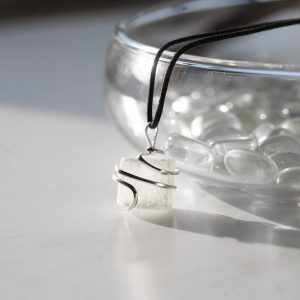 AYANA Selenite Crystal Pendant Necklace for Women - Taurus Birthstone | Handmade Necklaces with Ethically Sourced Genuine Healing Crystals and Healing Stones | Crystal Necklaces...
