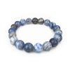 Blue Lace Agate Bracelet, 10mm Natural Round Gemstone Beaded Bracelet for Women Men, Healing Crystal Chakra Bracelets Jewelry