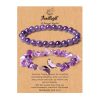 choice of all Amethyst Crystal Bracelet Butterfly Beaded Bracelets for Women Butterfly Charms Healing Stone Crystal Birthday Jewelry Gifts