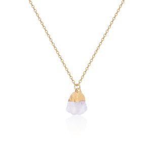 Crystal Necklace for Women, Handmade Gem Necklace 14K Gold Plated Healing Crystals and Stones Spiritual Jewelry Gifts for Women