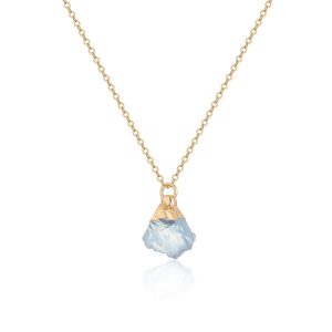 Crystal Necklace for Women, Handmade Gem Necklace 14K Gold Plated Healing Crystals and Stones Spiritual Jewelry Gifts for Women