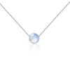 Crystal Pendant Necklace 925 Sterling Silver Chain Necklace Adjustable Healing Crystal Necklace For Women