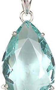 GEMHUB Pendant Necklace without Chain 24.00-143.50 Carat. Alexandrite | Aquamarine | Topaz | Citrine Sterling Silver Pendant Jewelry Women