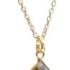 Gempires Lightweight Teardrop Crystal Pendant Necklace Handmade Gemstone Bezel Jewelry Hypoallergenic Unique Everyday Wear Jewelry For Womens 18- Inch Adjustable Chain