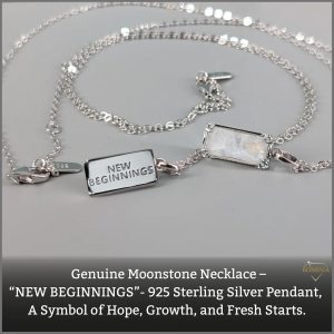 Genuine Rainbow Moonstone Necklace for Women | 925 Sterling Silver, Healing Crystal Jewelry | June Birthstone Necklace Adjustable 16”-18” Cable Chain Moonstone Pendant |...