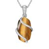 HPQQ Necklace for Women 925 Sterling Silver Dainty Gemstone Pendant Fine Jewelry Birthday Mothers Day Gifts for Mom Wife Her