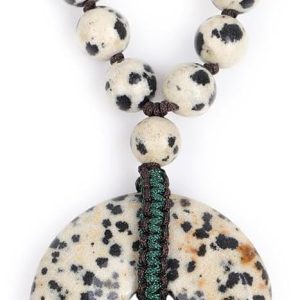JOE FOREMAN 18-26 inch Hand Made Adjustable Natural Gemstone Stone Beaded Donut Pendant Y Long Necklace Fashion Jewelry for Women