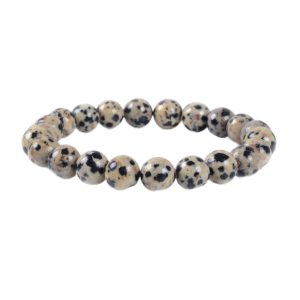 Justinstones 8mm Round Beads Stretch Bracelet 7 Inch Unisex