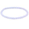 Keleny 4mm Natural Round Beads Gemstones Rock Crystal Stretch Bracelet 7 Inch Unisex