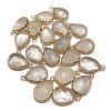 LE SKY natural stone pendants, waterdrop shape faceted clear quartz chakra healing semi gemstone pendant for necklace bracelet jewelry craft making 14x22mm 10 Pcs