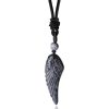 MAIBAOTA Crystal Necklace for Men Women Healing Crystal Stone Bar Pendant Necklace Adjustable Rope Necklace Natural Gemstone Necklace Jewelry