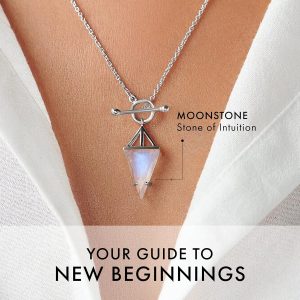 Moon Magic Authentic Moonstone Necklace for Women | Onyx, Labradorite, Black Obsidian Necklaces/Real 925 Sterling Silver |18k Rose and Yellow Gold Enchanted Crystal Necklace for...
