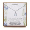 NOURISHLOV New Beginning Moonstone Sterling Silver Necklace for Women, Divorce and New Job Gift, Healing Jewelry, Minimalistic Moonstone