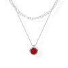 PAVOI 14K Gold Plated Layered Necklaces for Women | Gemstone Pendant Figaro Chain Necklace | Carnelian, Green Aventurine, Malachite Layering Necklace