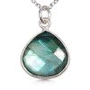 Rainbow Moonstone Labradorite Necklace, 925 Sterling Silver, Genuine Gemstone Pendant, Handmade Boho Minimal Jewelry, Natural Stone Daily Wear, Nickel Free Quality Gift for Women