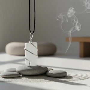 Raw Selenite Crystal Pendant Necklace