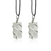 Raw Selenite Crystal Pendant Necklace (Square, Square)