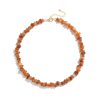 Raw Turquoise Necklace, Handmade Bohemian Crystal Beaded Necklace for Women, Natural Gemstone Chip Choker Necklace