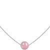 Real Crystal Pendant Necklace Jewelry 925 Sterling Silver Chain Necklace for Women Dainty Birthstone Jewelry Necklace for Women Healing Chakra Crystal Stone Necklace bead