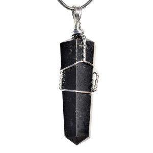 Zenergy Gems Selenite Charged Wire-Wrapped & Electroformed Natural Gemstone Pendant + 20" Silver Chain & Baby Selenite Pocket Puffy Heart