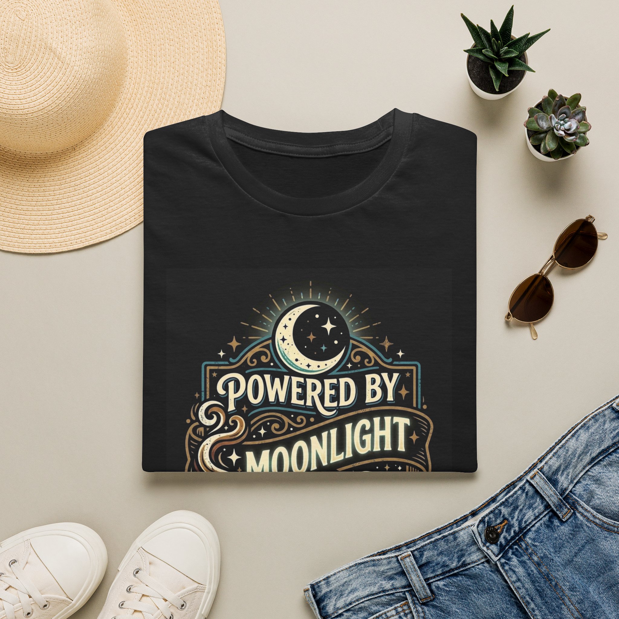 Powered by Moonlight & Caffeine T-Shirt - Image 2